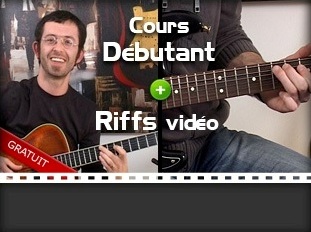 Apprenez les bases de la guitare avec les cours de guitare gratuits pour dbutants et jouez vos premiers morceaux avec les riffs en vido !